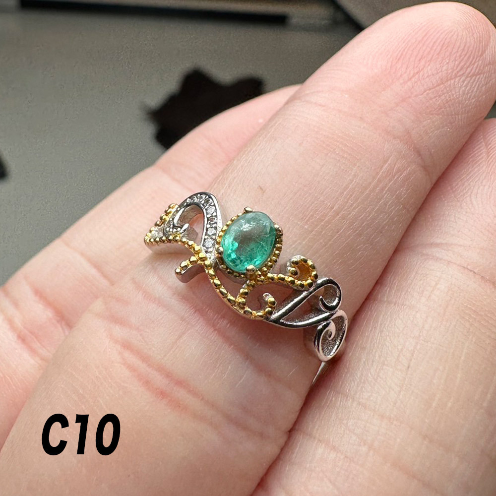 祖母綠戒指-925銀/18k-81598231/25249910