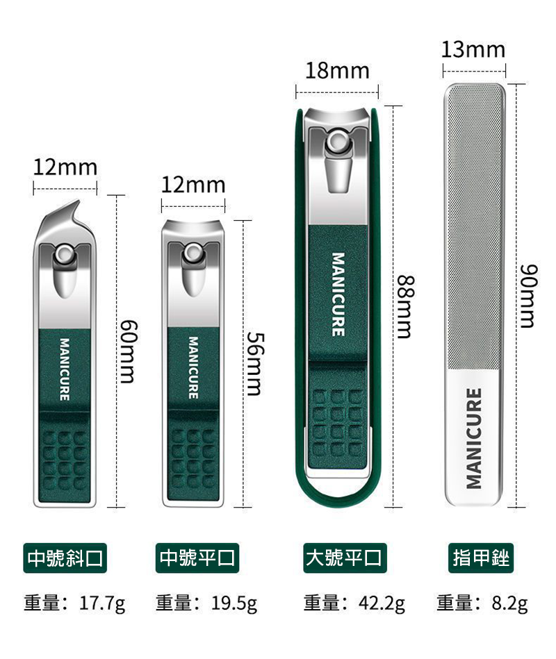 高檔剪指甲套裝工具禮盒4件套 AL583