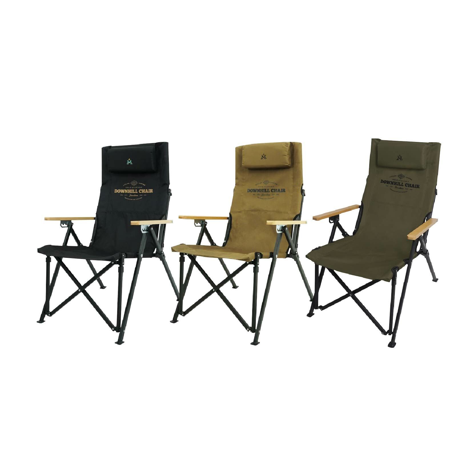 KZM  素面木手把四段可調椅