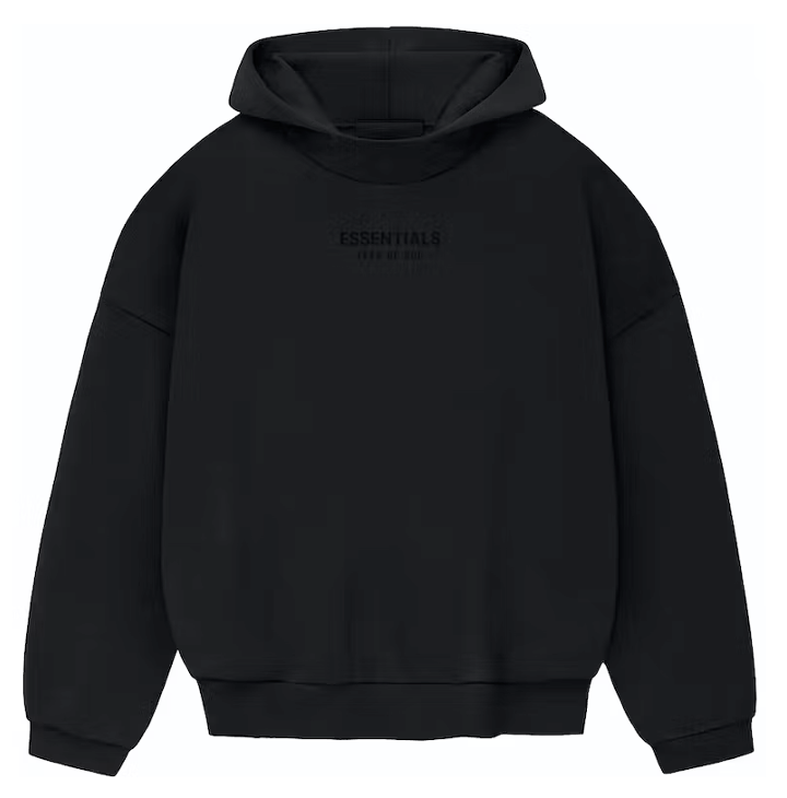 FEAR OF GOD ESSENTIALS HOODIE FW23 JET BLACK