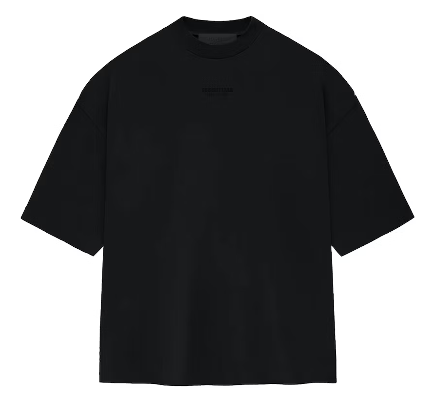 FEAR OF GOD ESSENTIALS SMALL LOGO SS TEE FW23 JET BLACK