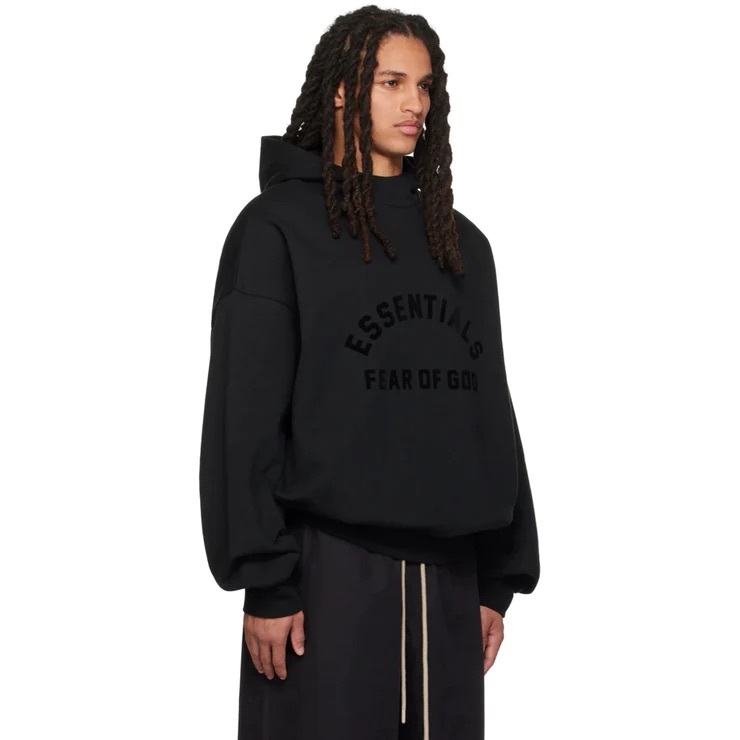 FEAR OF GOD ESSENTIALS HOODIE SS23 JET BLACK