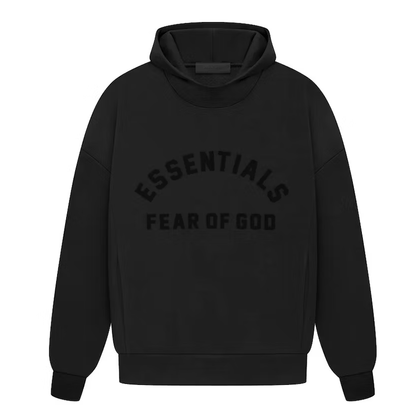 FEAR OF GOD ESSENTIALS HOODIE SS23 JET BLACK