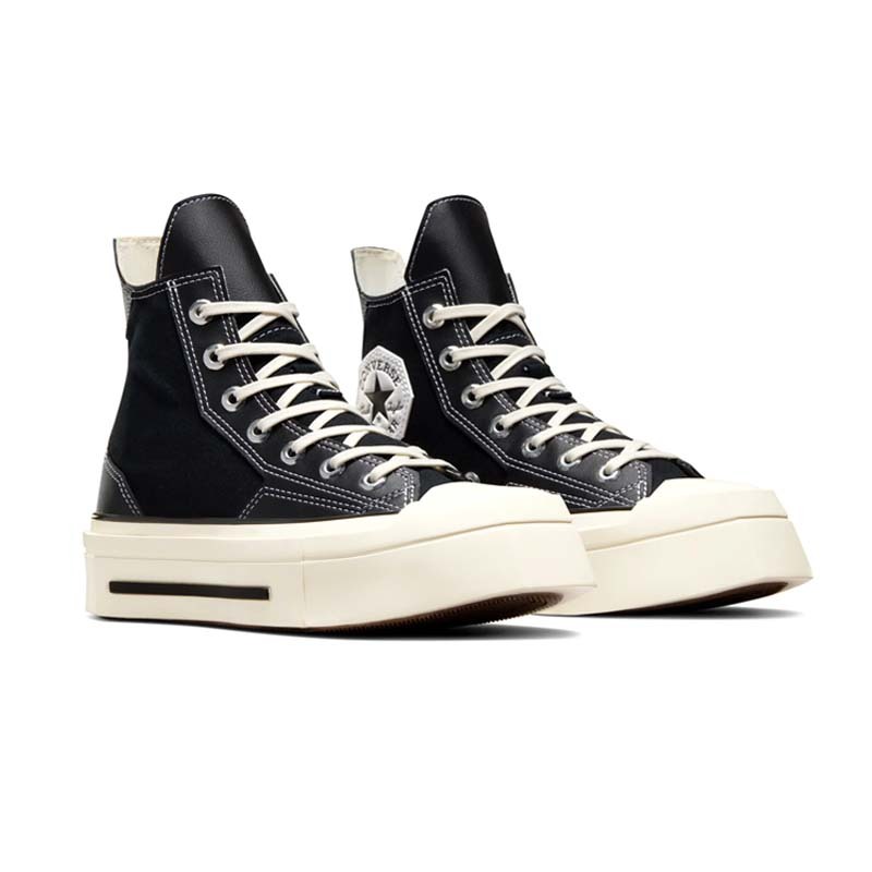 Converse Chuck 70 De Luxe Squared Black 高筒 厚底鞋 黑白 男女段 A06435C [台灣現貨]