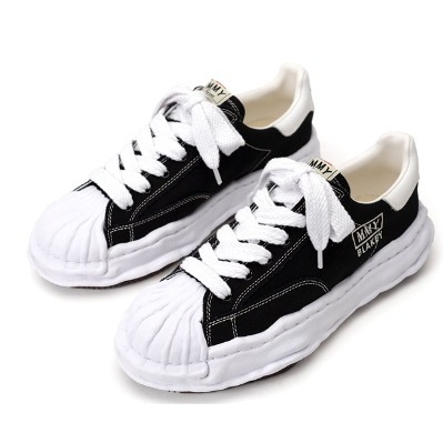 MMY MAISON MIHARA YASUHIRO BLAKEY LOW CANVAS BLACK WHITE