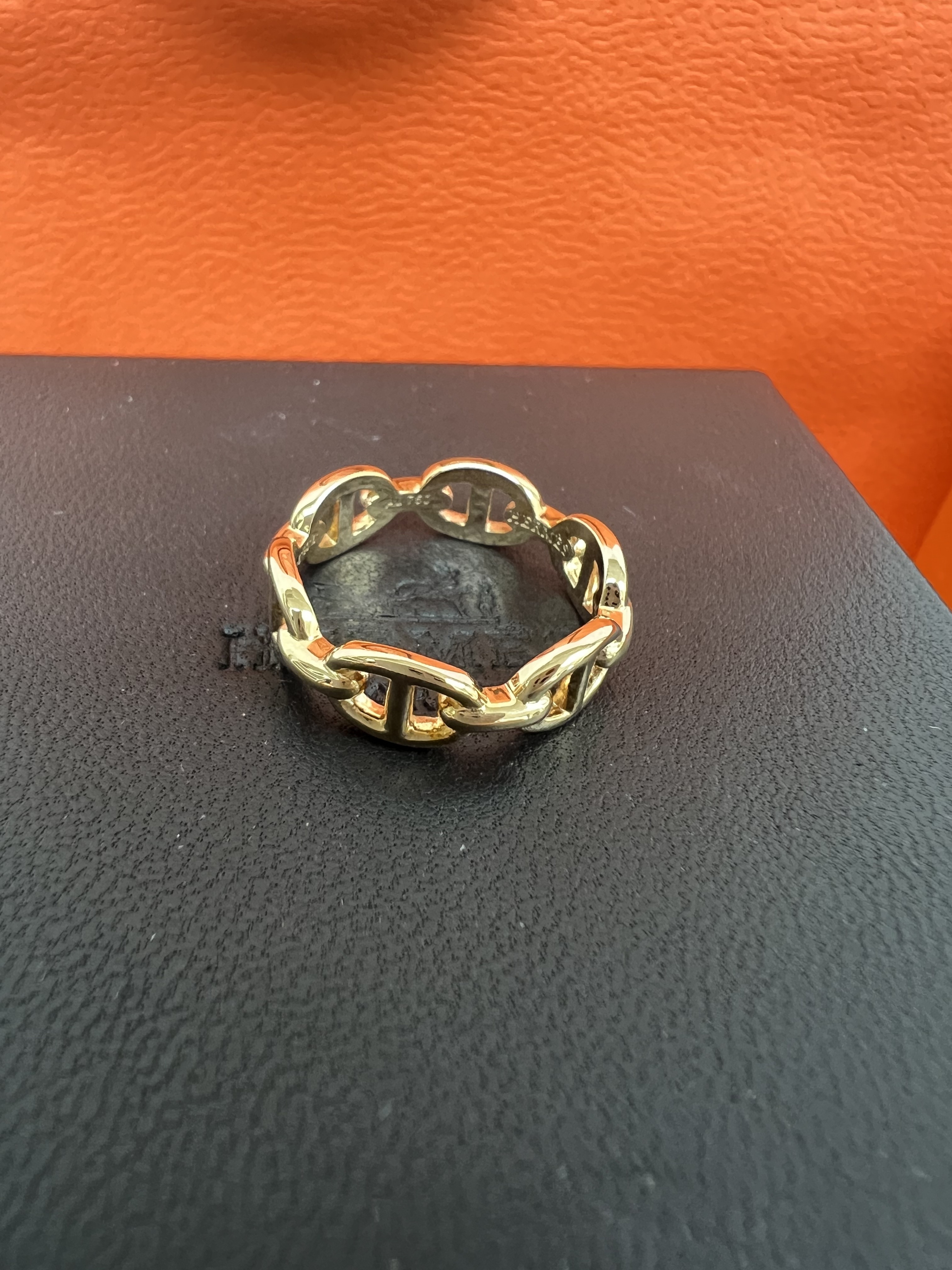 *Unused* (size 50) Hermes chaine d’ancre enchainee ring 玫瑰金豬鼻戒指