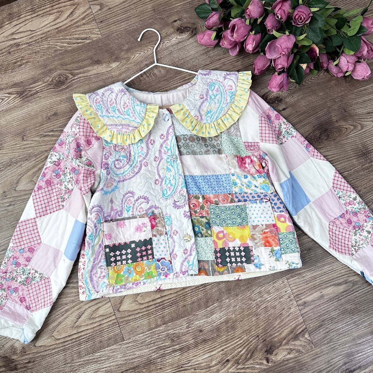 手工製 Remade 拼布短身外套