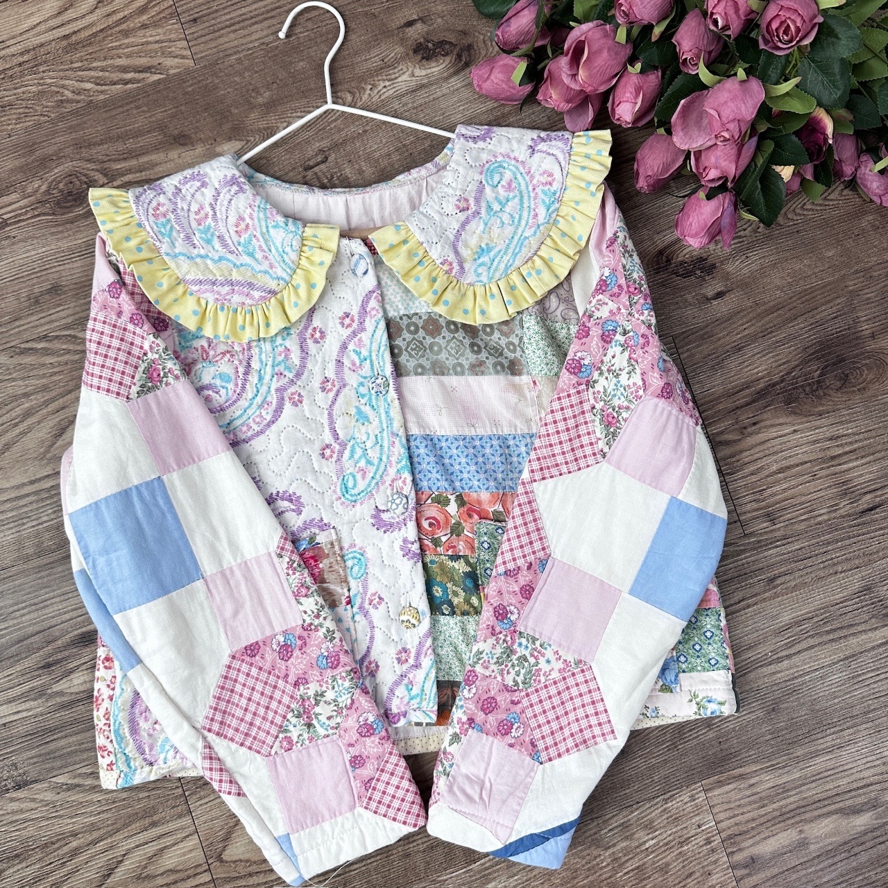 手工製 Remade 拼布短身外套