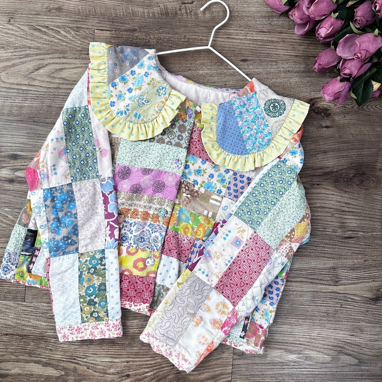 手工製 Remade 拼布短身外套