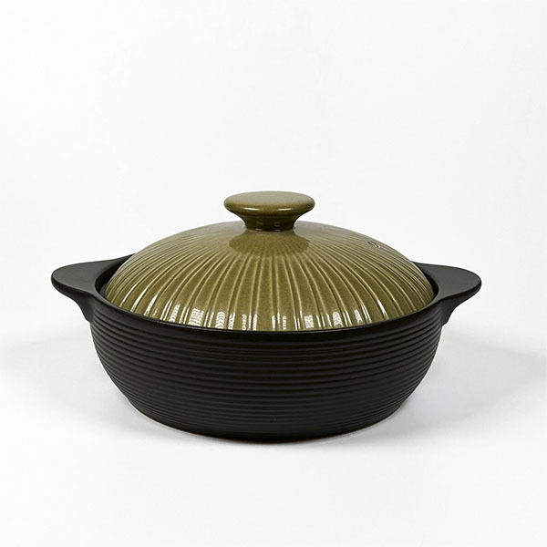 【萬古燒】橄欖綠 6.5號IH土鍋