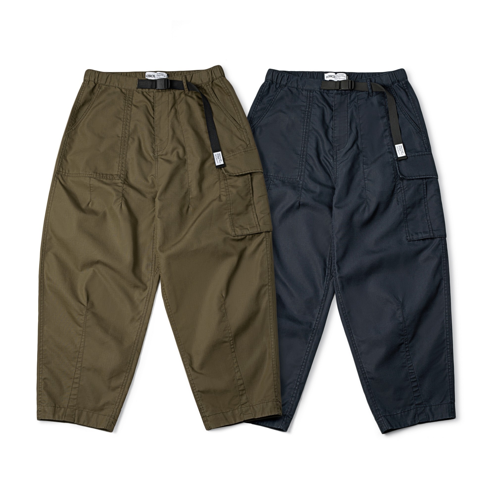 FILTER017® Pocket Wide Tapered Pants 不對稱拼接錐型抗撕裂軍褲