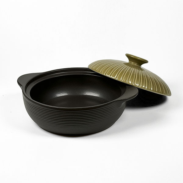 【萬古燒】橄欖綠 6.5號IH土鍋