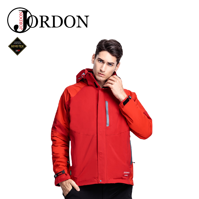 JORDON 橋登 GORE-TEX+P3L 二合一外套 男款 紅色 帽可拆/輕量保暖/抗水漬/透氣快乾/舒適/旅行/登山/露營 06JM1145-RE