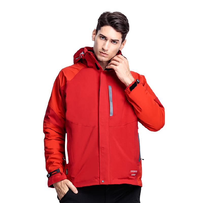 JORDON 橋登 GORE-TEX+P3L 二合一外套 男款 紅色 帽可拆/輕量保暖/抗水漬/透氣快乾/舒適/旅行/登山/露營 06JM1145-RE