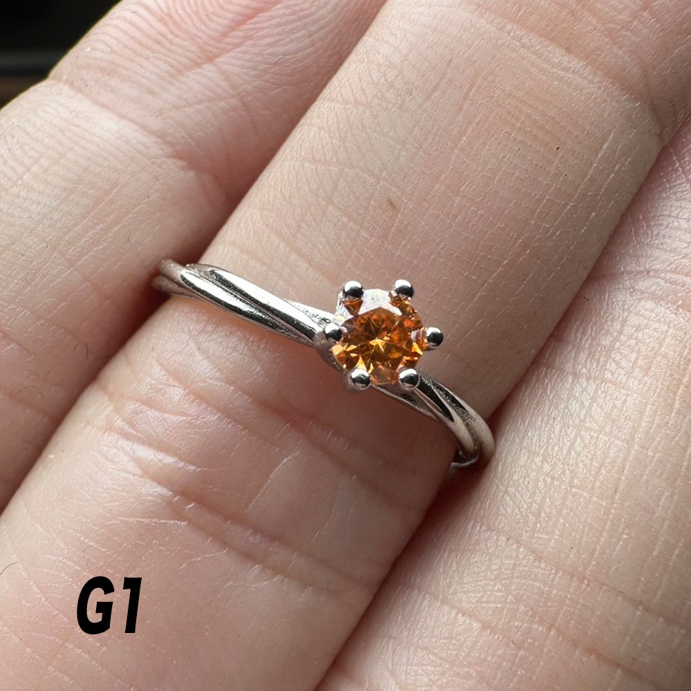 莫桑戒-925銀/18k