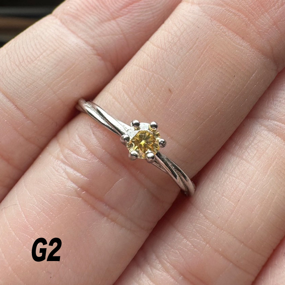 莫桑戒-925銀/18k