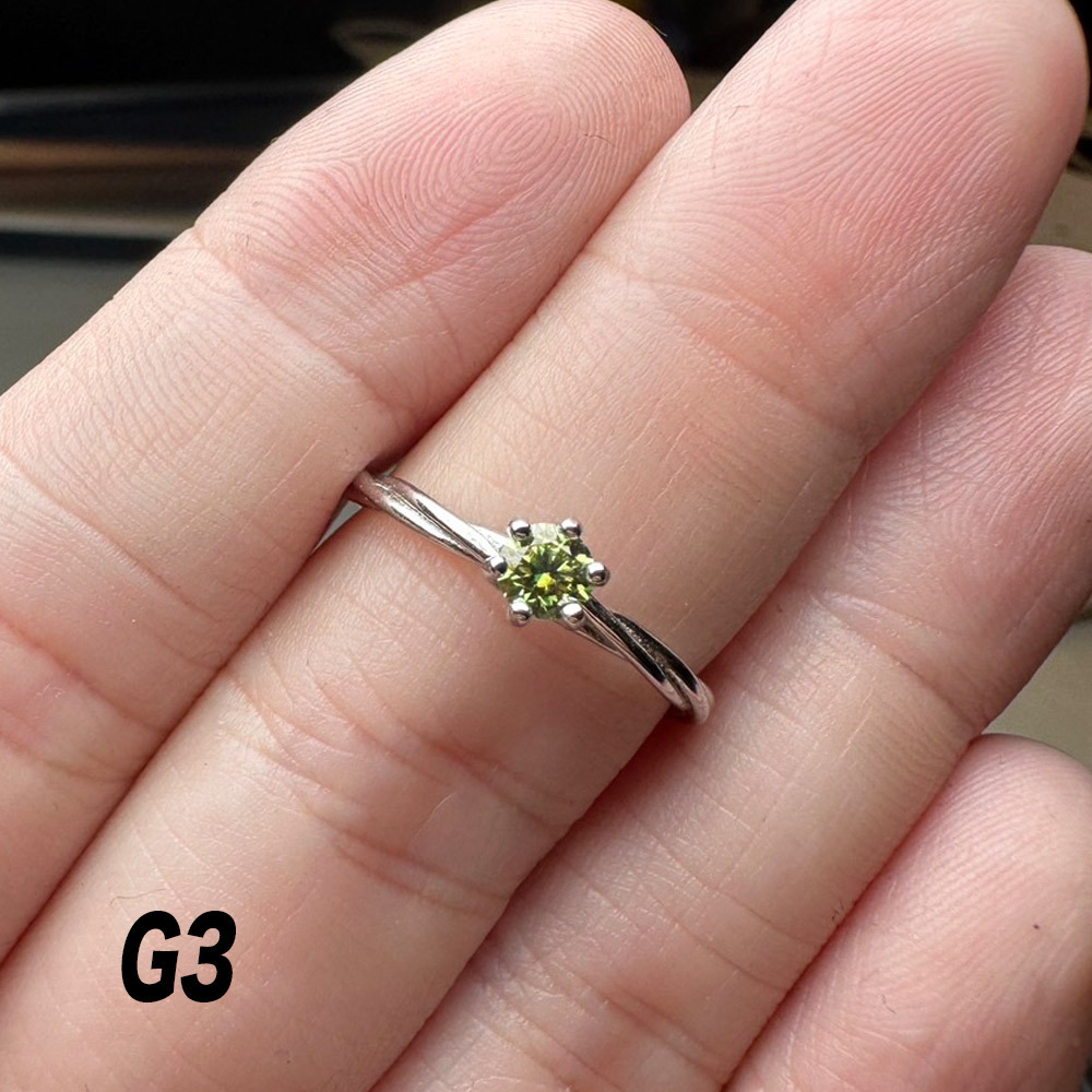 莫桑戒-925銀/18k