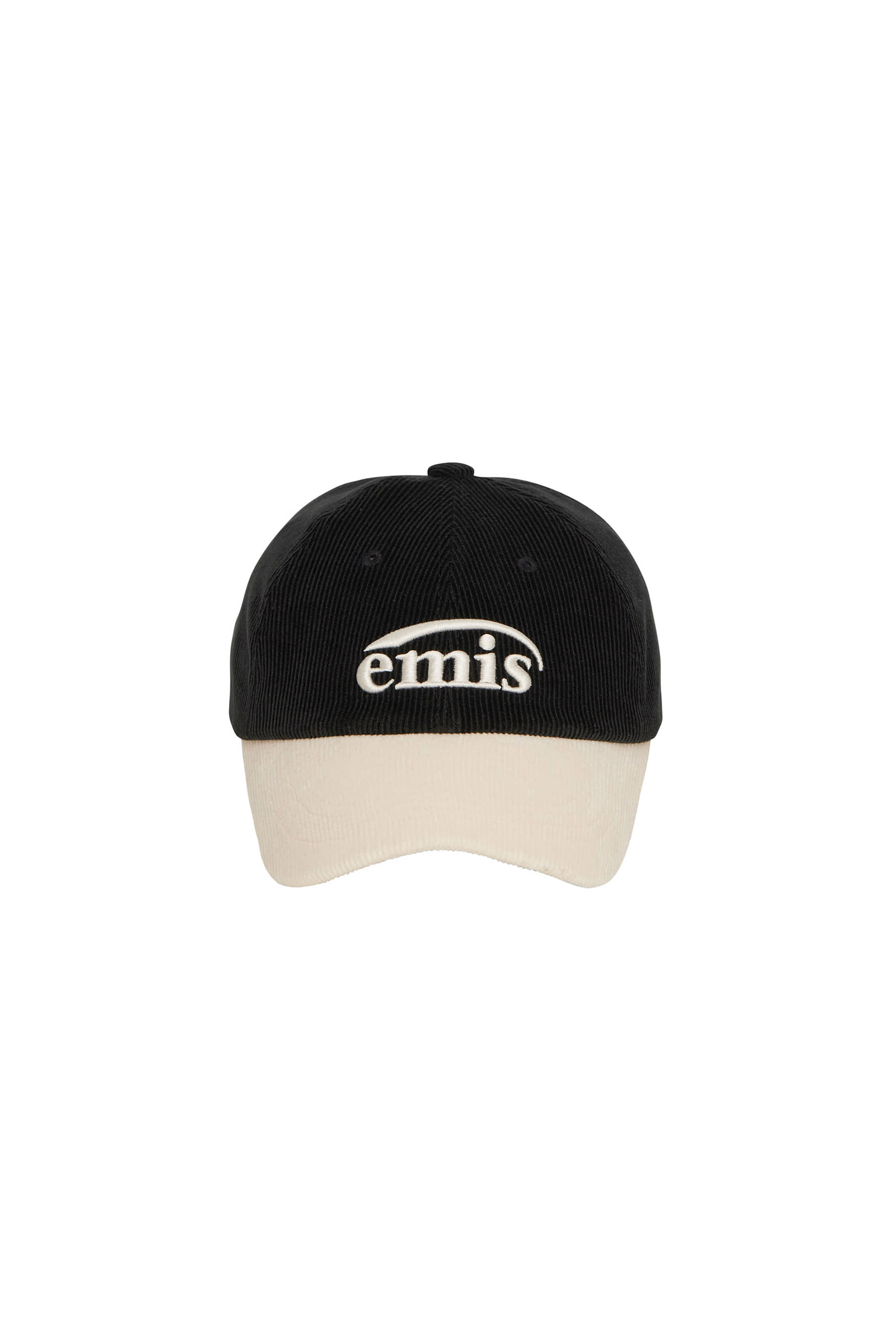 emis CORDUROY TWO-TONE BALL CAP - BLACK