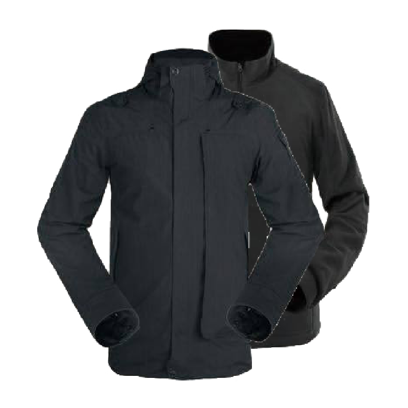 JORDON 橋登 GORE-TEX+鵝絨二合一外套  男款 黑色 帽可拆/保暖透氣/防風防水/舒適/賞雪旅遊  06JM1117