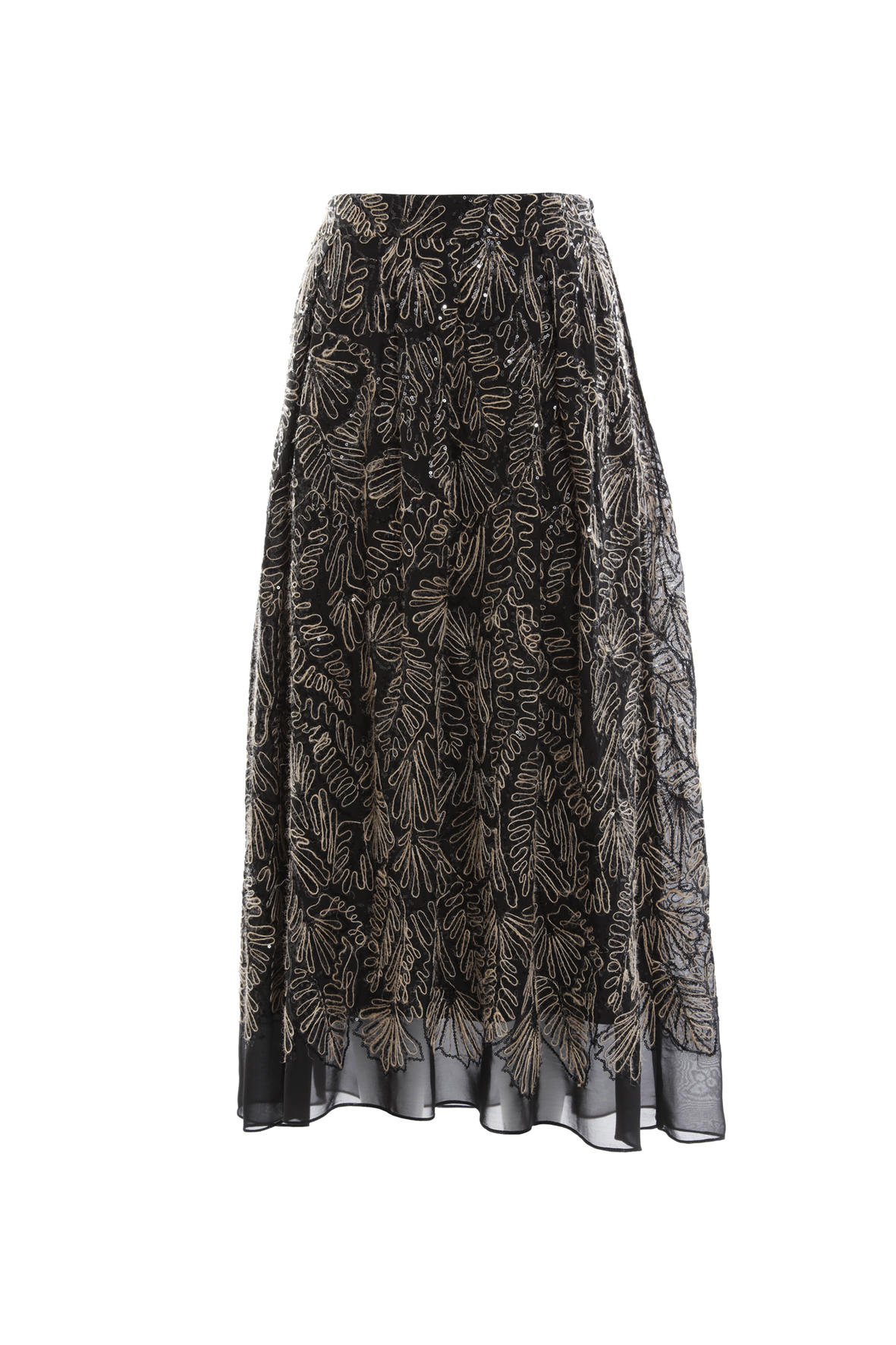 BC15017C1 古埃及藝術家紙紗草繩股刺繡長裙