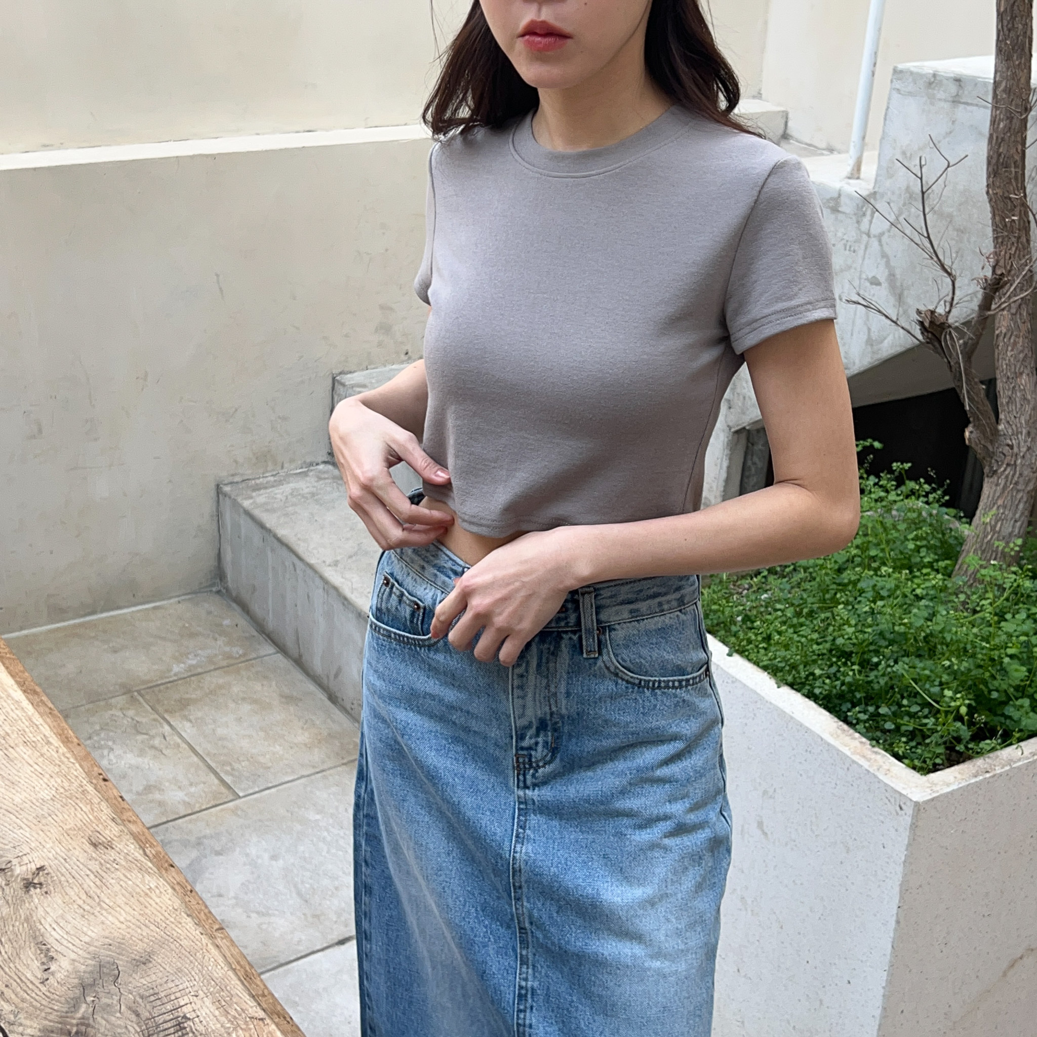 ISA_彈性+++!合身短TEE_41027