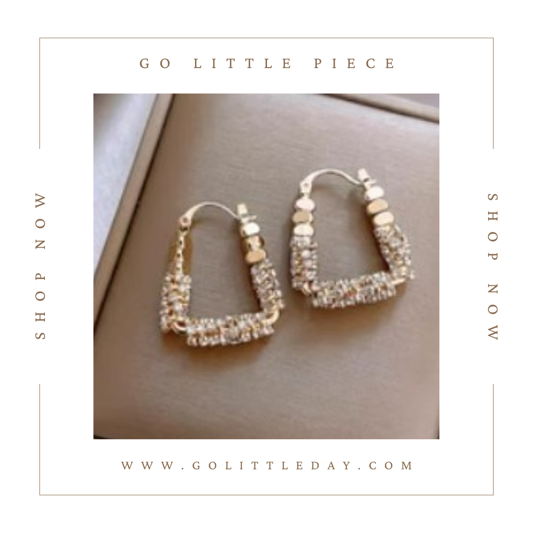 Go Little Piece 韓國  碎銀子女輕奢設計高級感耳環 (逢星期日截單後14-21個工作天發貨) - 102