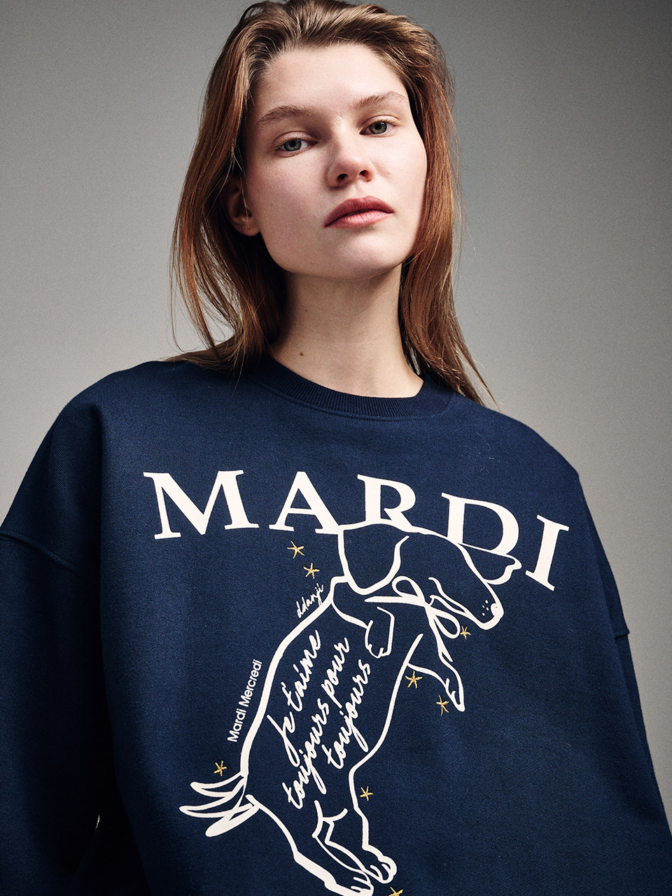 ★MARDI MERCREDI★SWEATSHIRT RAGLAN SWING THE TAIL DDANJI 