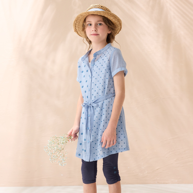 PIPPY百搭休閒棉質彈性抽皺蕾絲花緊身長褲 米白/粉/棕/藍