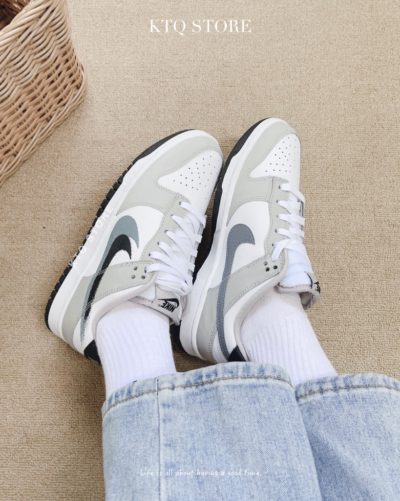 KTQ STORE ‧ Nike Dunk Low 白灰 噴墨雙勾 FD0661-100