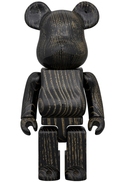 400% BE@RBRICK カリモク 浮造り 黒金 Karimoku floating black gold
