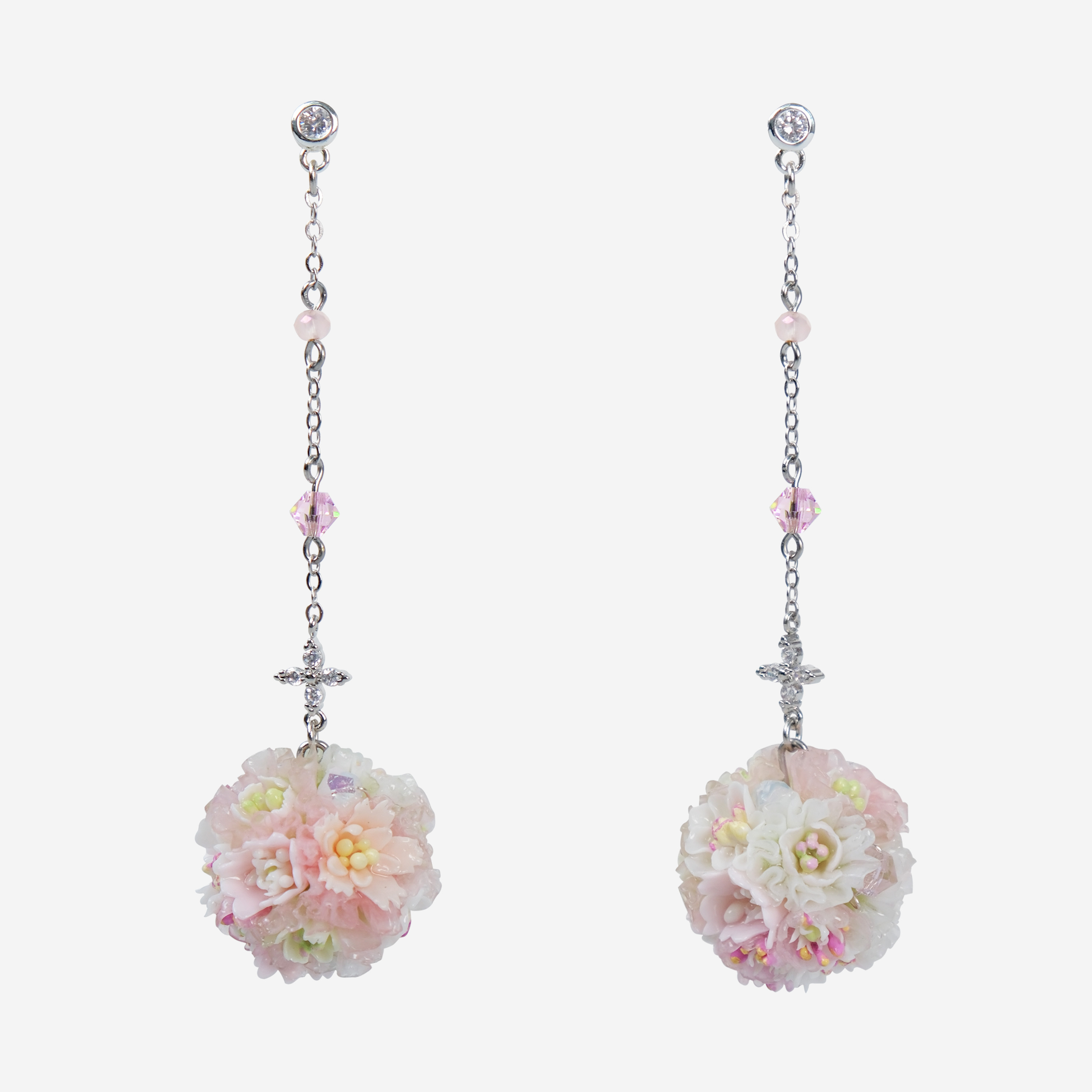 Bewitching Flowers Sakura in Full Bloom Bouquet Earrings