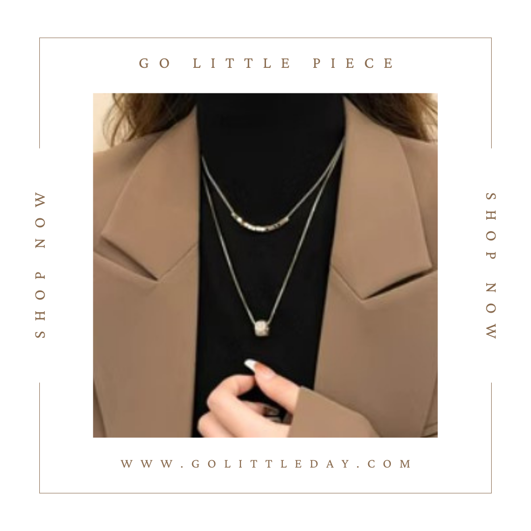 Go Little Piece 韓國 鋯石雙層 項鍊 (逢星期日截單後14-21個工作天發貨) - 112