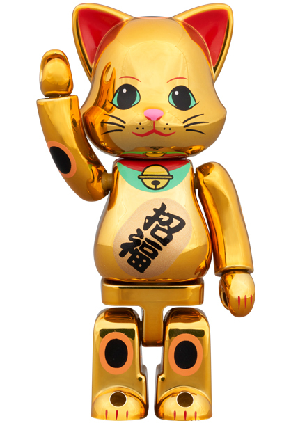100%+400% NY@BRICK 招き猫招福金メッキLucky Cat Lucky Gold Plat