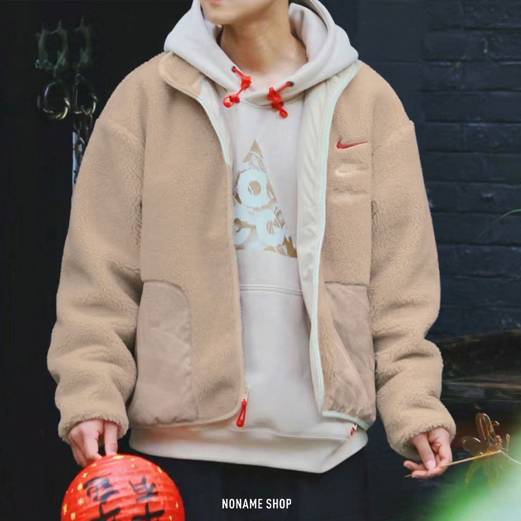 NIKE CNY 龍年 限定 2024 羊羔毛 外套 拚接 兩色 (男款)