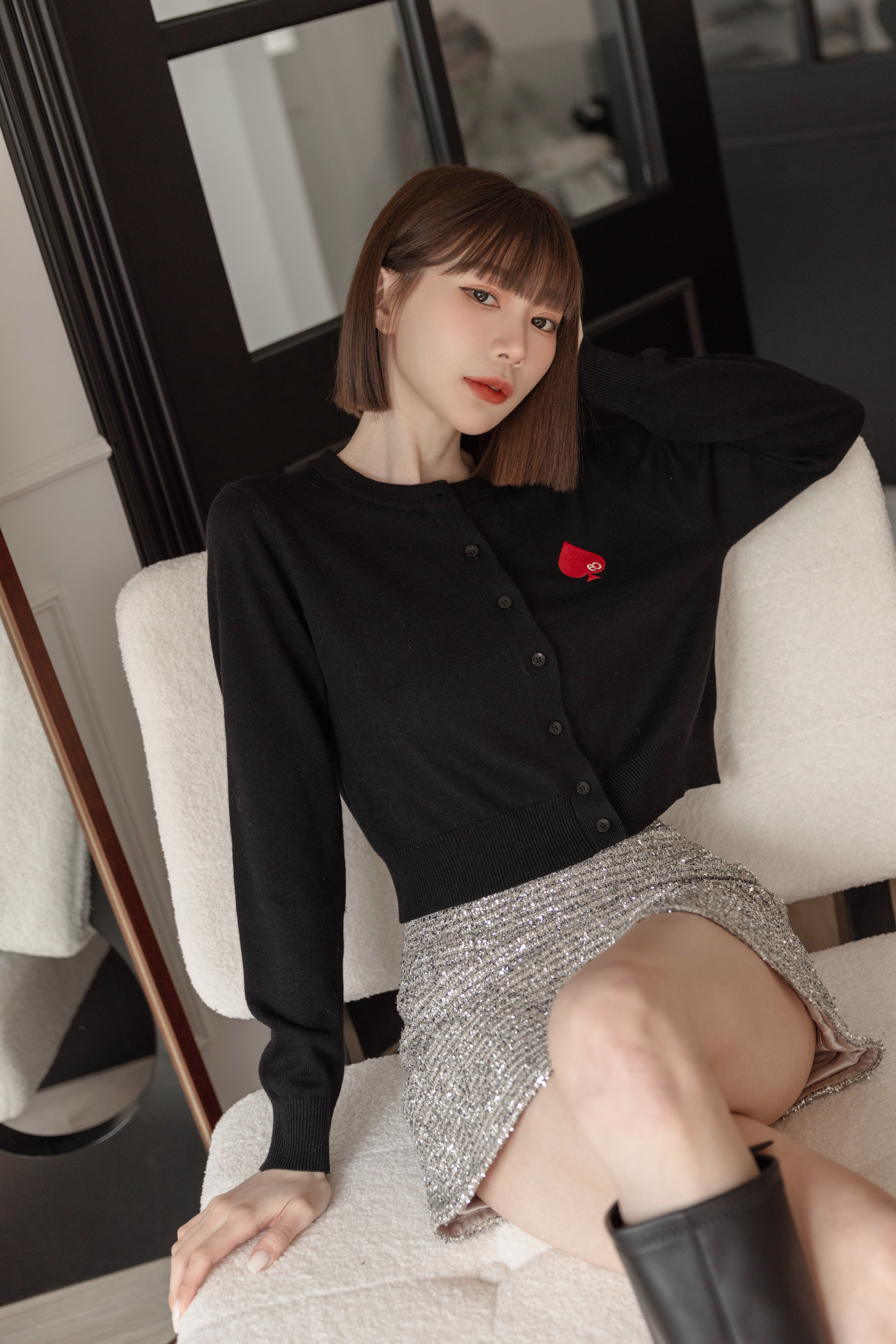 ♠️三色羊毛短針織