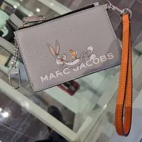 [S] MARC JACOBS 4R3SMP023S01-034 BUGS BUNNY PRINT LEATHER CARD HOLDER WALLET,ROCK GREY, 196611111058 (SMJ234)