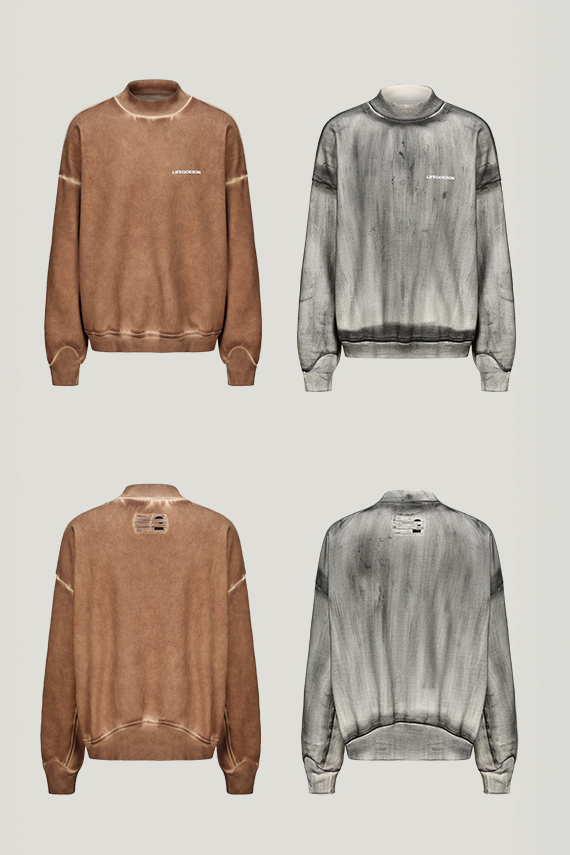 Wash dyed sweatshirt