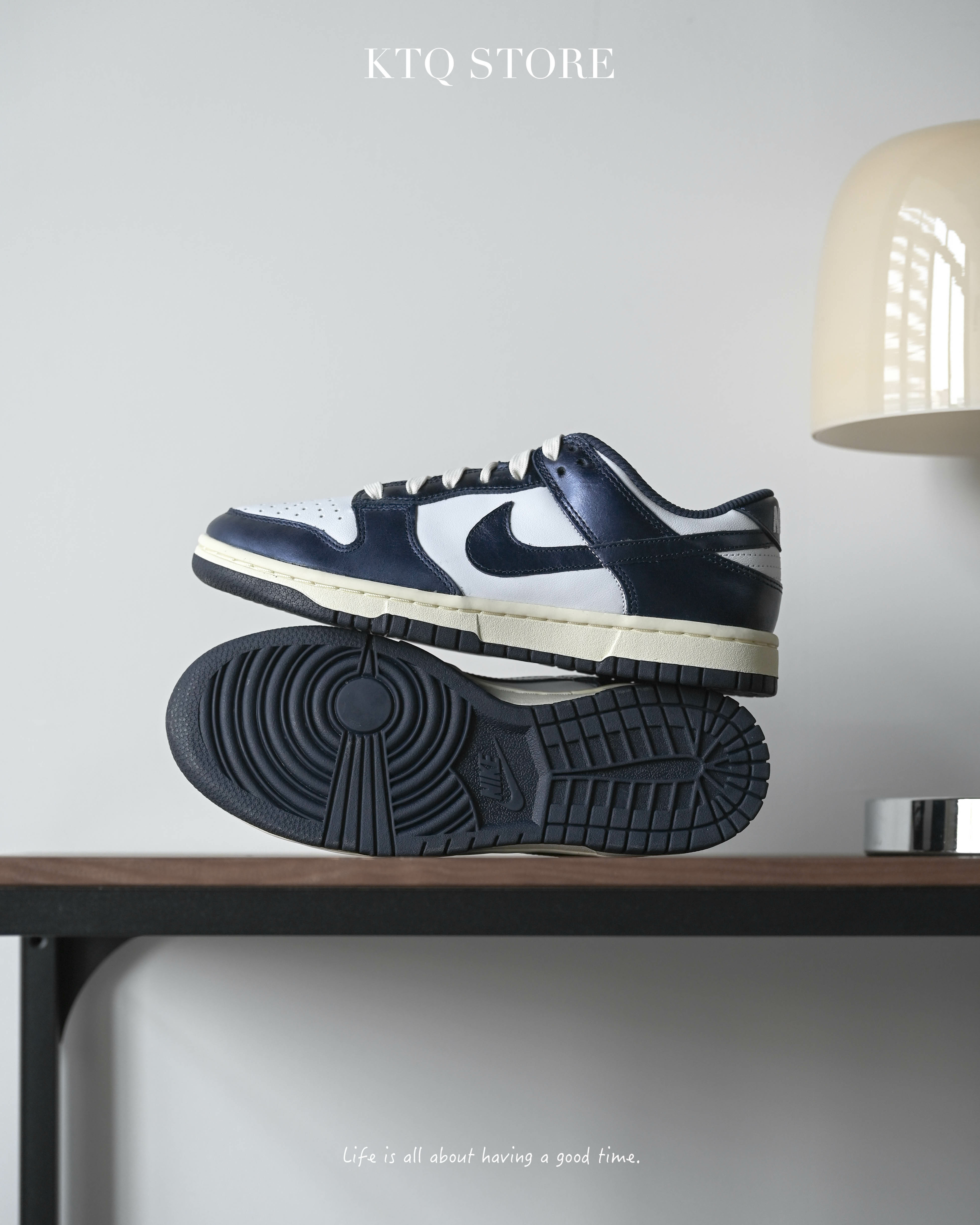 KTQ STORE ‧  Nike Dunk Vintage Navy 女鞋 海軍藍 深藍 復古藍 奶油底 FN7197-100