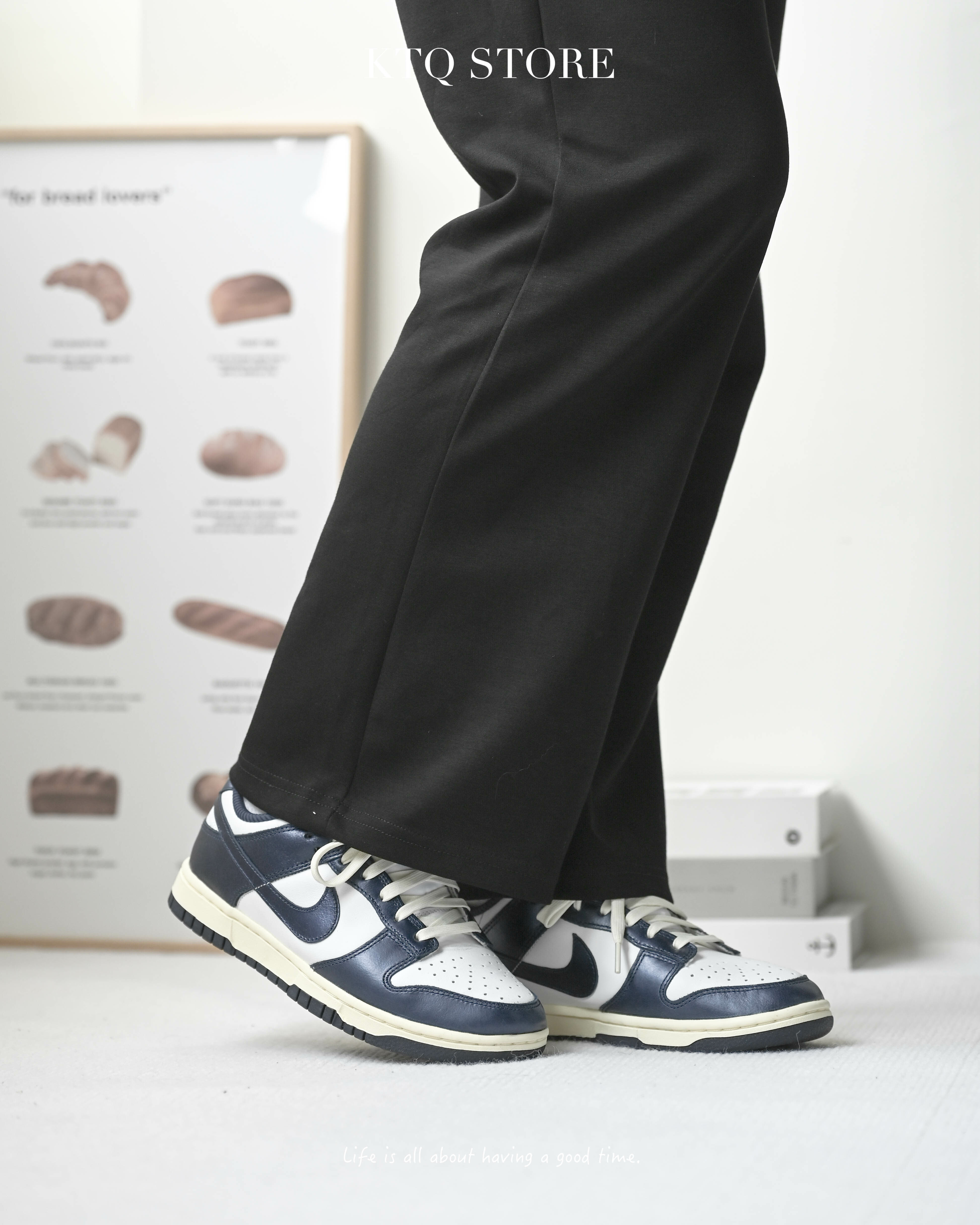 KTQ STORE ‧  Nike Dunk Vintage Navy 女鞋 海軍藍 深藍 復古藍 奶油底 FN7197-100