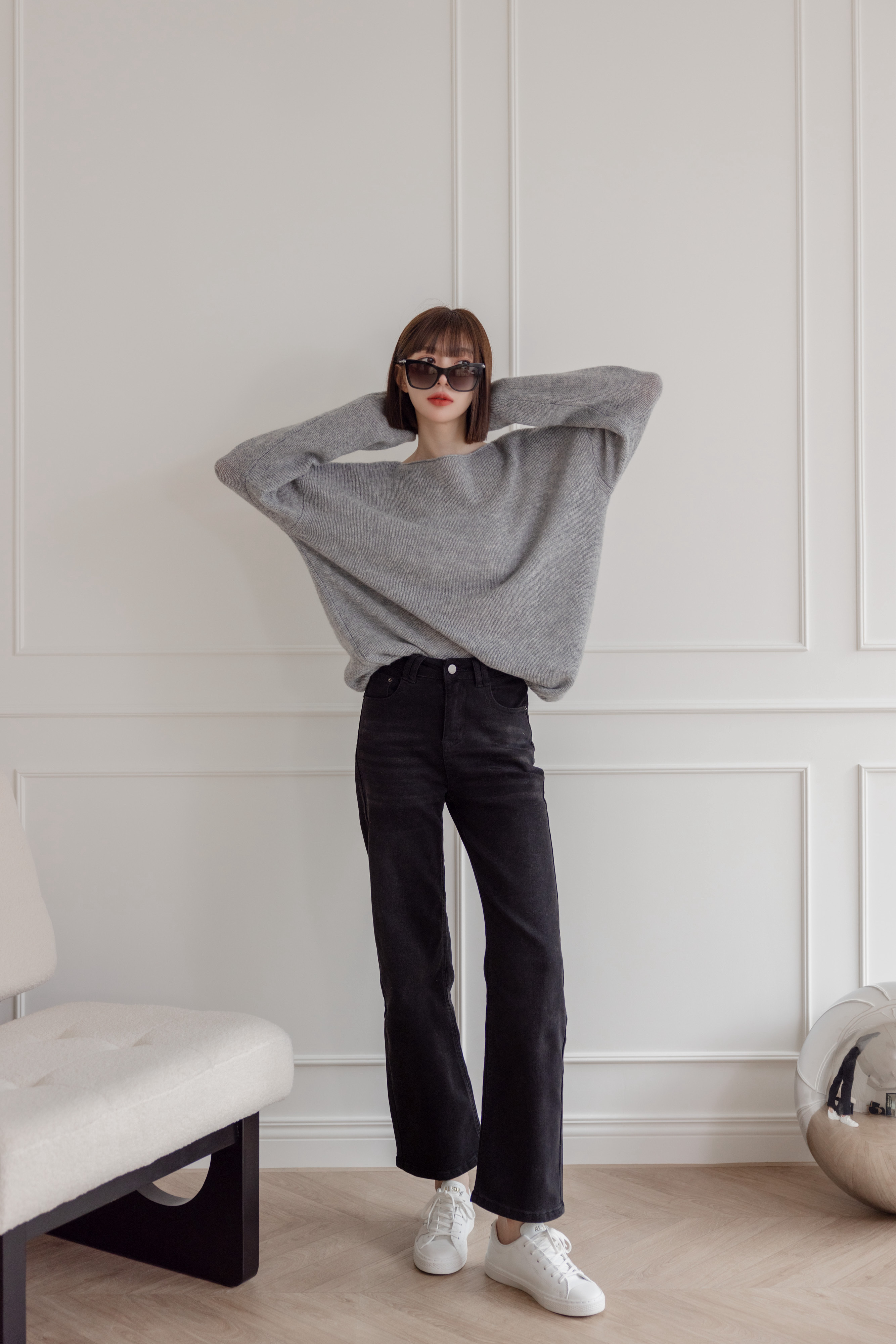 極細平口羊毛澎澎針織（兩色)