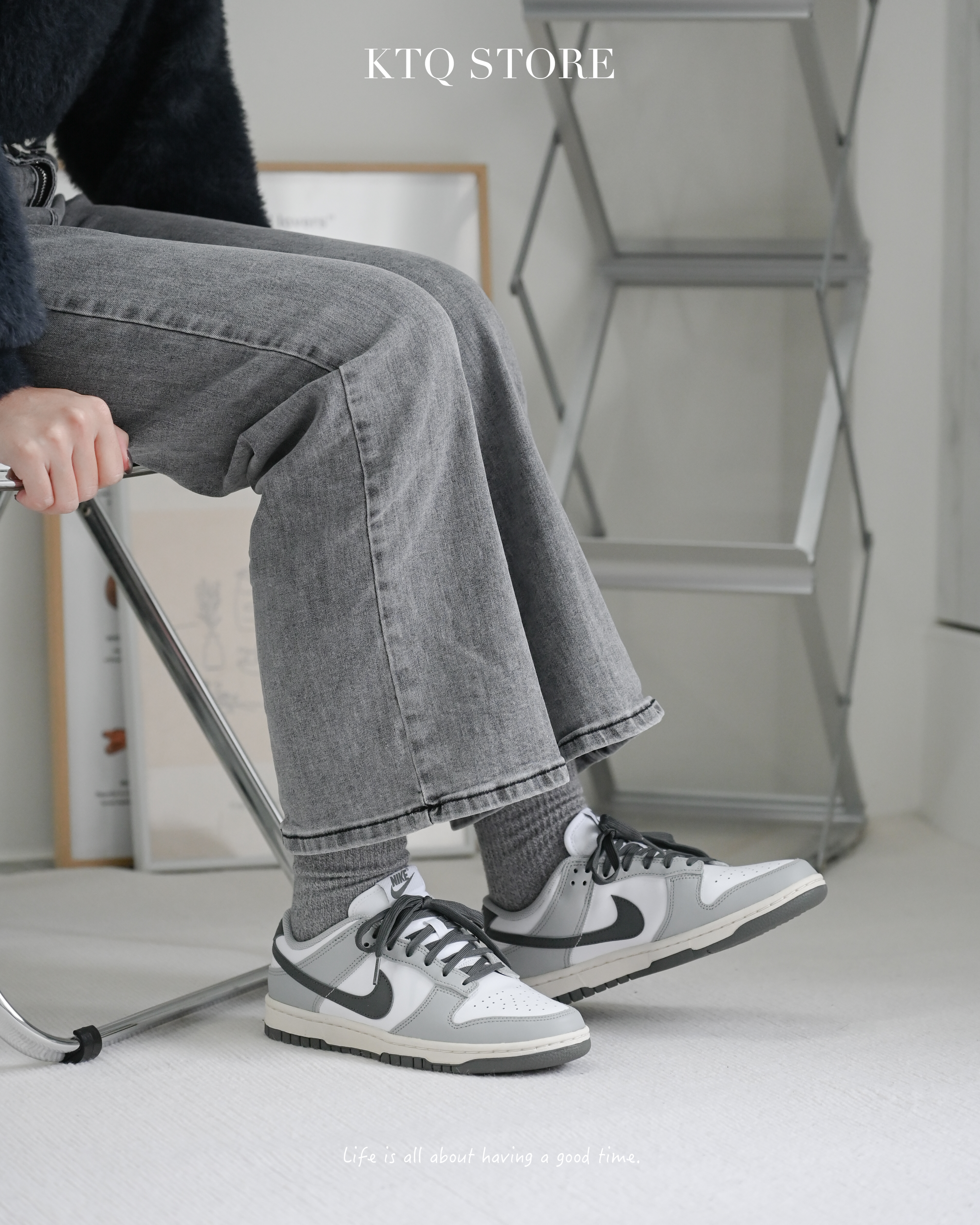 KTQ STORE ‧ NlKE DUΝK Low Light Smoker Grey 煙灰 白灰 黑勾 DD1503-117