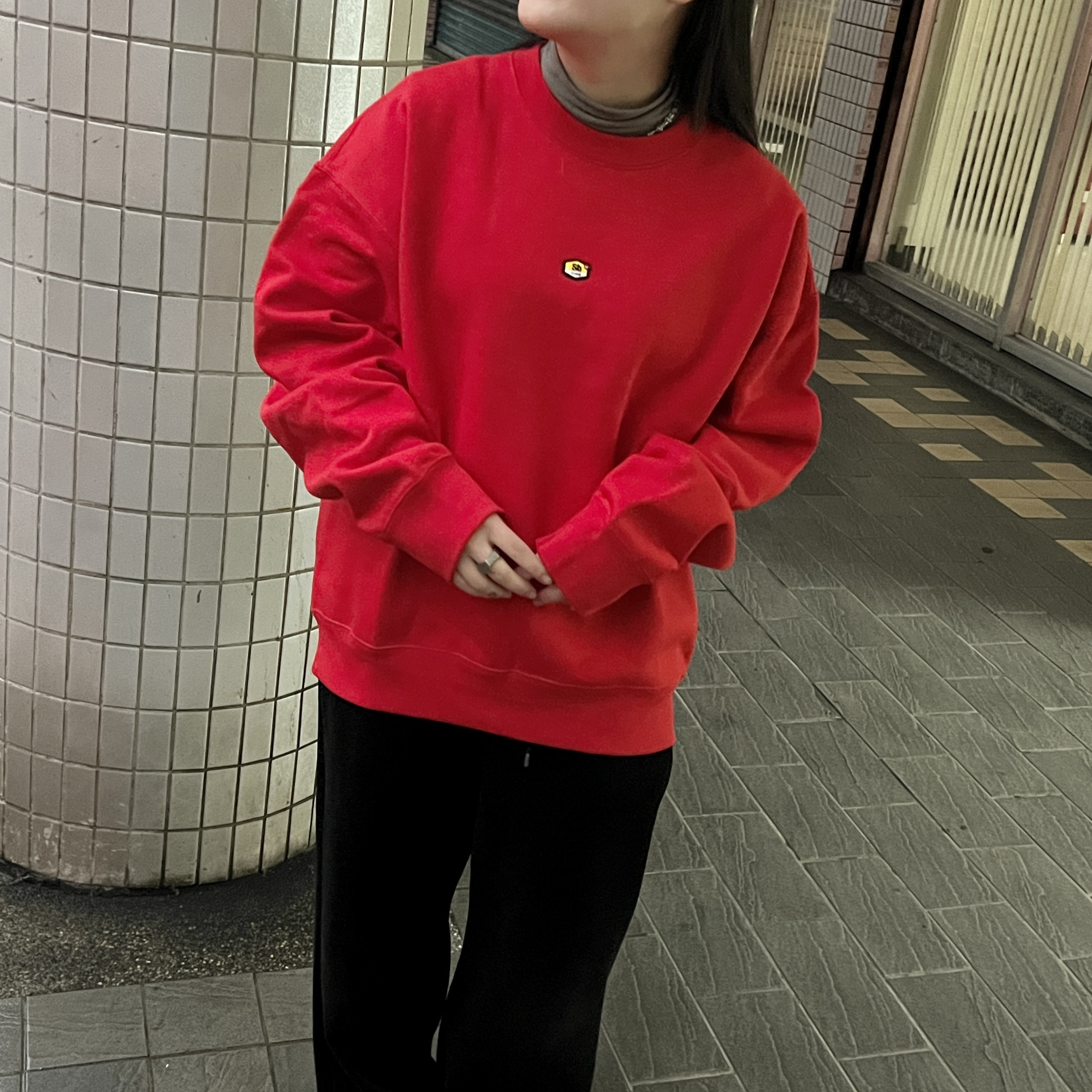 <小資族的NIKE衣櫥👗> L-NIKE SB 小標 圓領刷毛上衣 紅 FN2550657