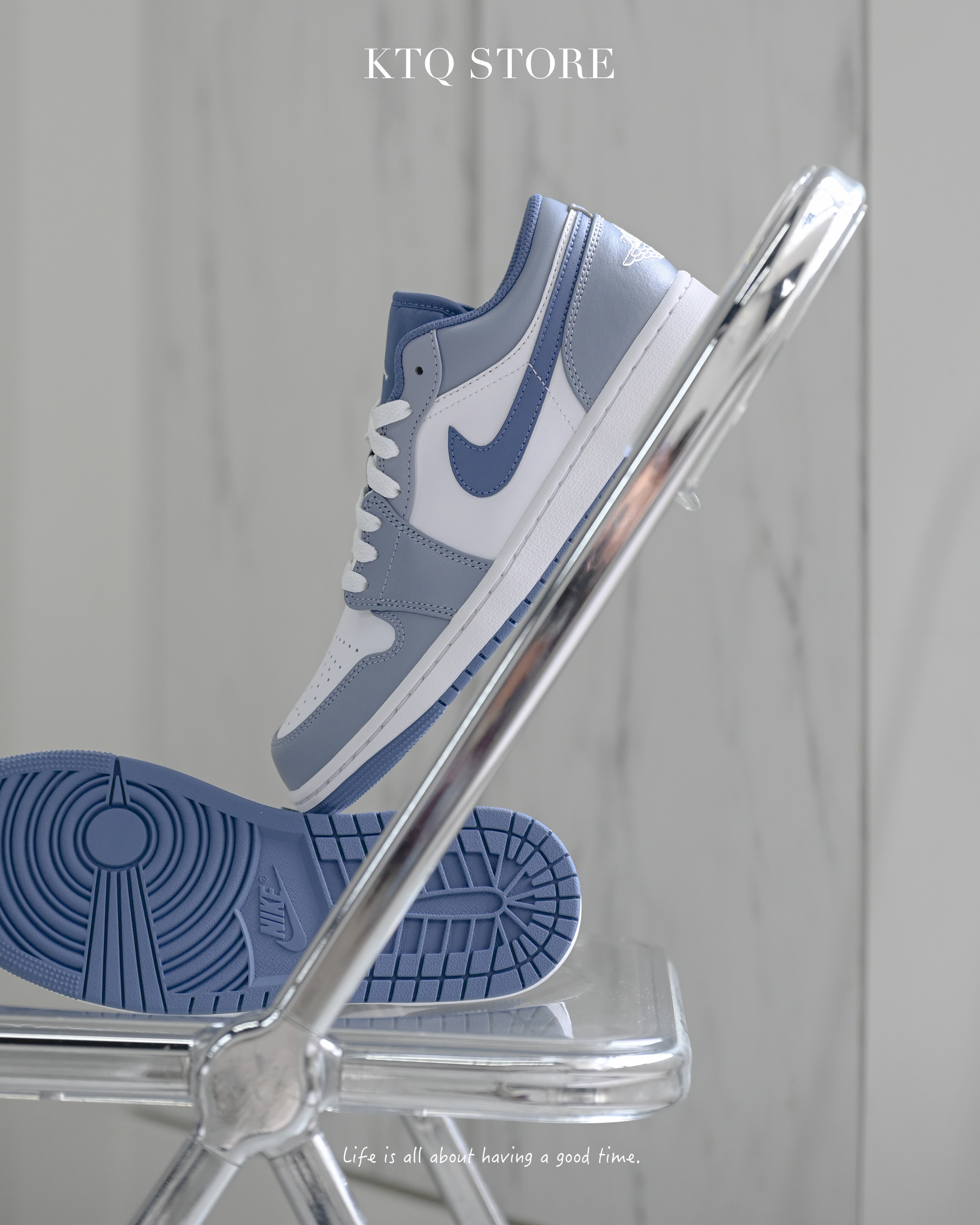 KTQ STORE ‧  Nike Air Jordan 1 Low "Ashen Slate" 霧霾藍 553558-414