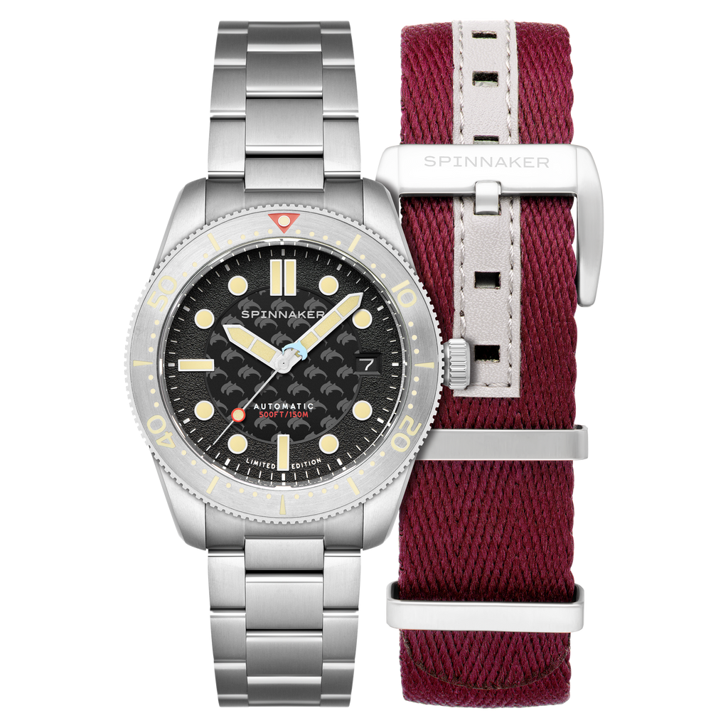 Spinnaker Croft Mid Size 黑色 限量版 潛水 機械錶 海豚 SP-5129-22