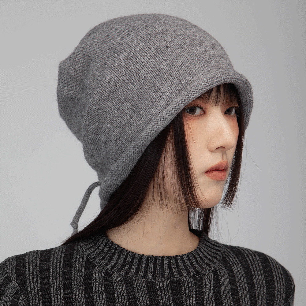 捲邊保暖針織帽