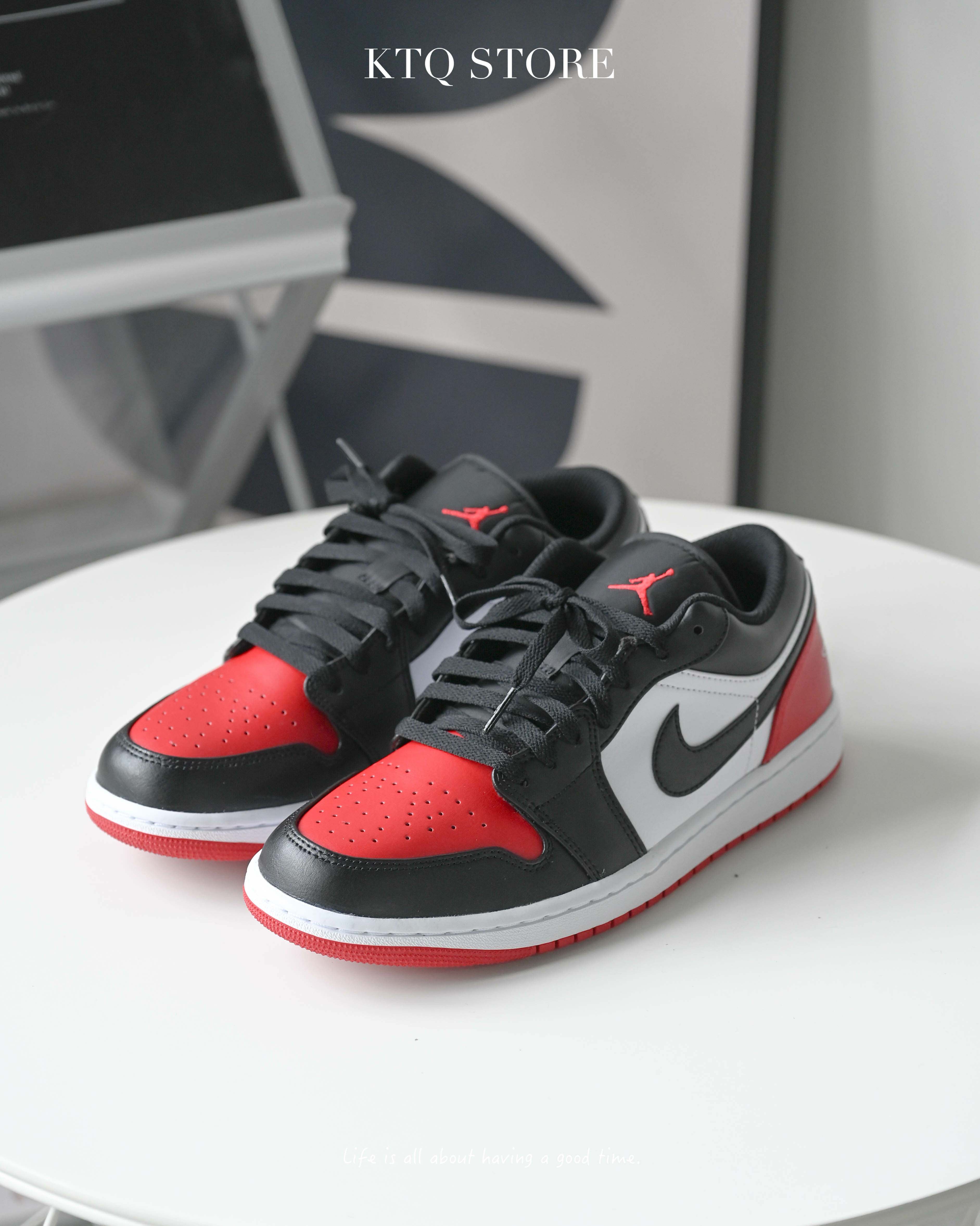 KTQ STORE ‧ Air Jordan 1 Low "Bred Toe" 黑白紅 553558-161