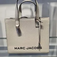 [S] MARC JACOBS 4R3HTT020H02-102 MINI GRIND LEATHER TOTE,MARSHMALLOW, 196611111645 (SMJ243)
