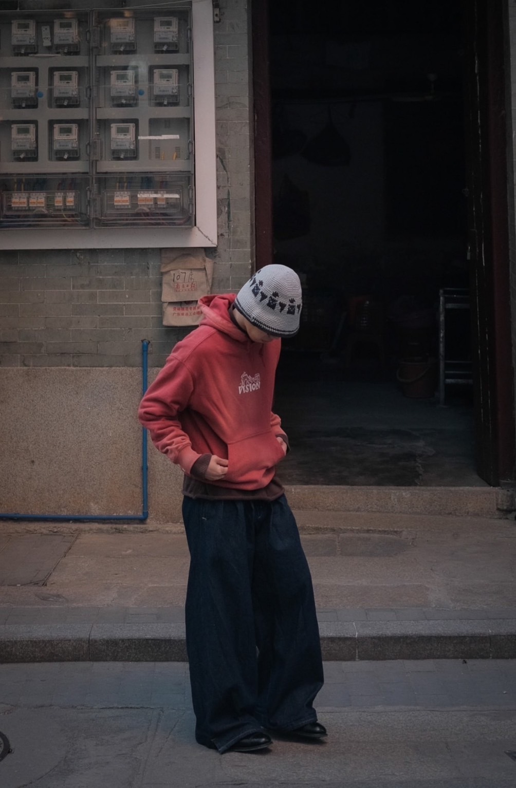 【VISION】撞色鉤針帽 針織帽 漁夫帽 水桶帽 帽子 嘻哈 日系