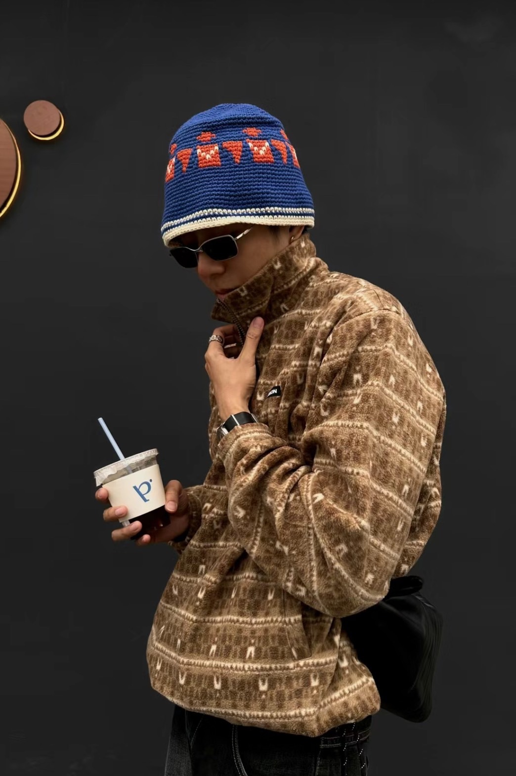 【VISION】撞色鉤針帽 針織帽 漁夫帽 水桶帽 帽子 嘻哈 日系