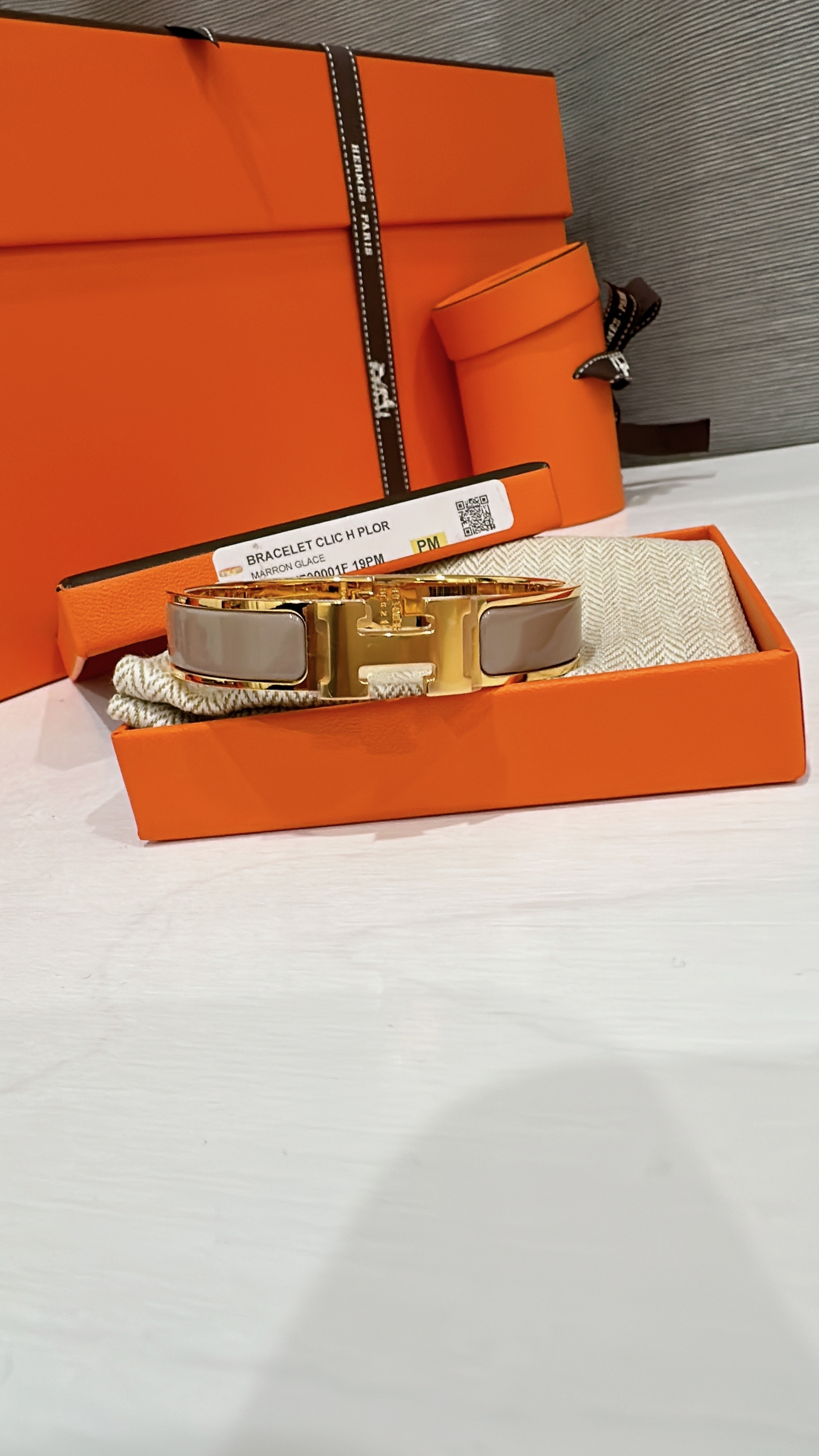 Hermes H bangle 奶茶金